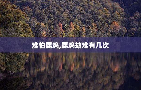 难怕属鸡,属鸡劫难有几次