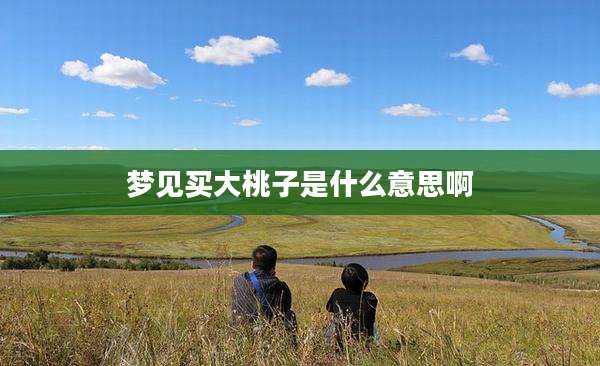 梦见买大桃子是什么意思啊
