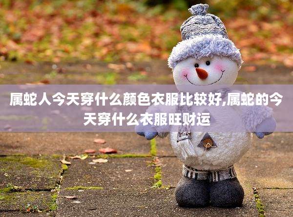 属蛇人今天穿什么颜色衣服比较好,属蛇的今天穿什么衣服旺财运