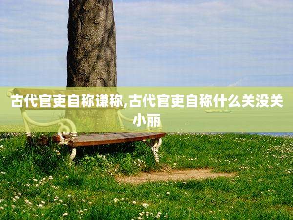古代官吏自称谦称,古代官吏自称什么关没关小丽