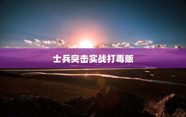 士兵突击实战打毒贩