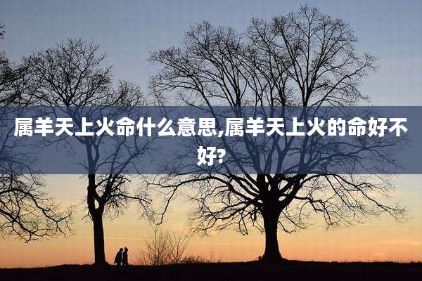 属羊天上火命什么意思,属羊天上火的命好不好?
