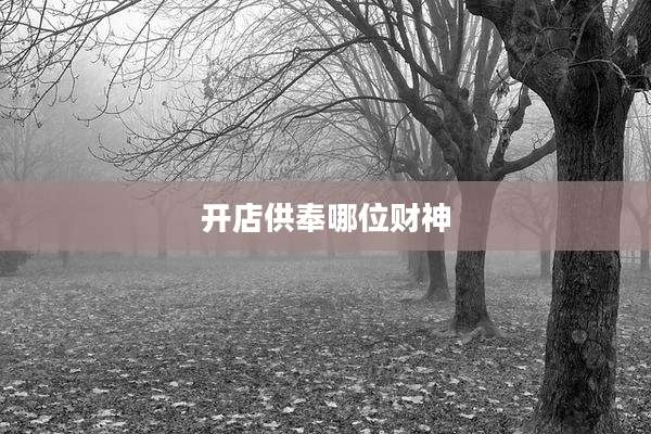 开店供奉哪位财神