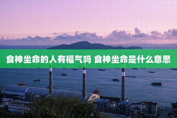 食神坐命的人有福气吗 食神坐命是什么意思