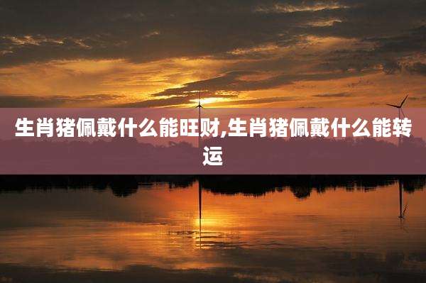 生肖猪佩戴什么能旺财,生肖猪佩戴什么能转运