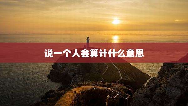 说一个人会算计什么意思