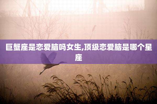 巨蟹座是恋爱脑吗女生,顶级恋爱脑是哪个星座