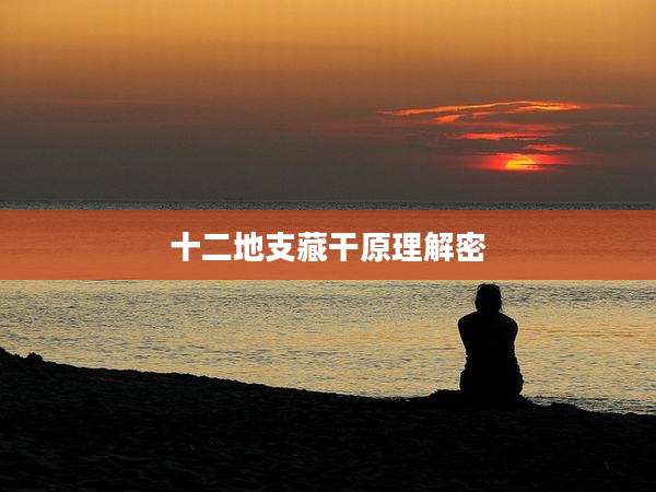 十二地支藏干原理解密