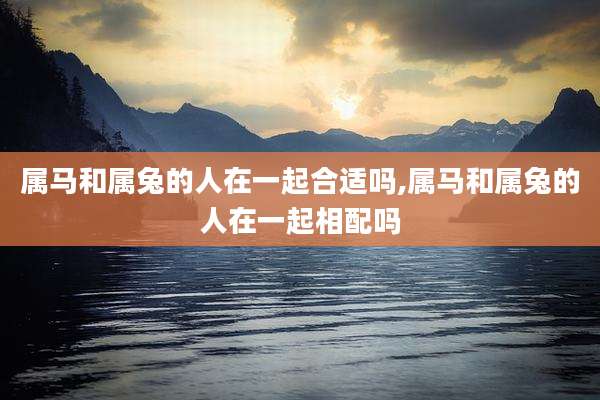 属马和属兔的人在一起合适吗,属马和属兔的人在一起相配吗