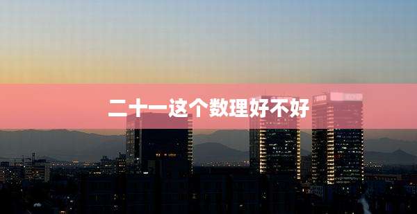 二十一这个数理好不好