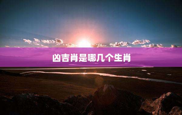 凶吉肖是哪几个生肖