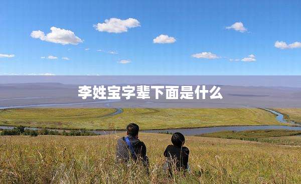 李姓宝字辈下面是什么