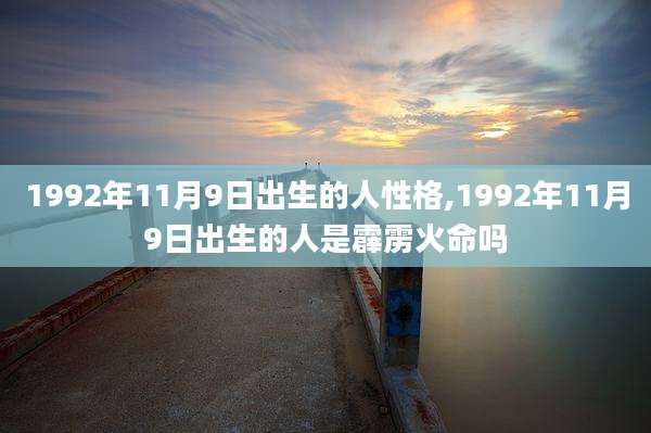 1992年11月9日出生的人性格,1992年11月9日出生的人是霹雳火命吗