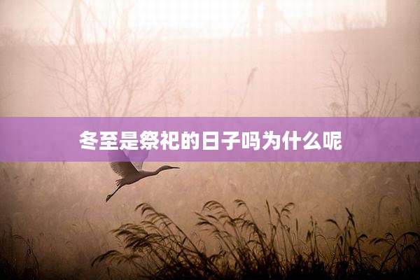 冬至是祭祀的日子吗为什么呢