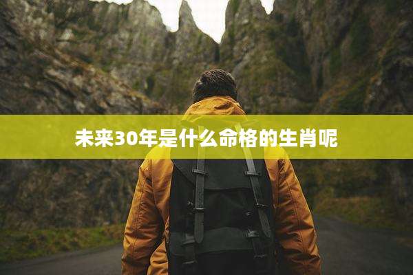 未来30年是什么命格的生肖呢