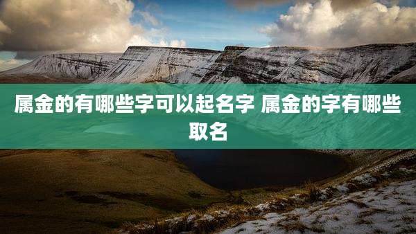 属金的有哪些字可以起名字 属金的字有哪些取名