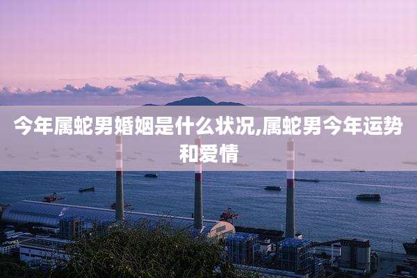 今年属蛇男婚姻是什么状况,属蛇男今年运势和爱情