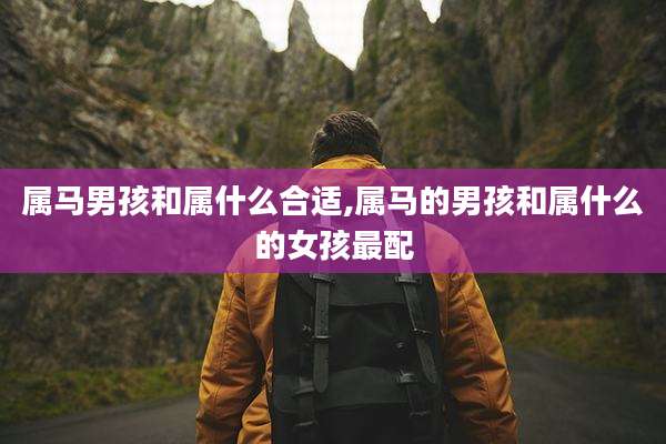 属马男孩和属什么合适,属马的男孩和属什么的女孩最配