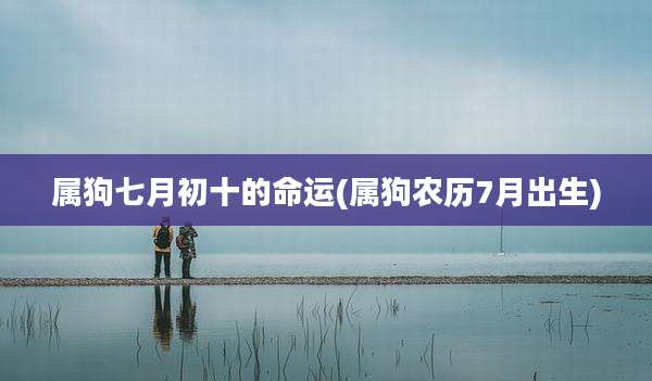 属狗七月初十的命运(属狗农历7月出生)