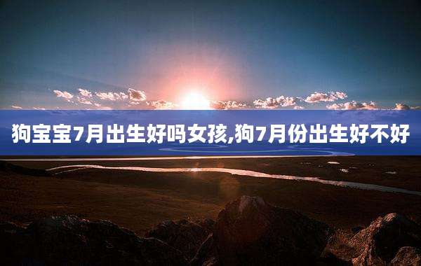 狗宝宝7月出生好吗女孩,狗7月份出生好不好