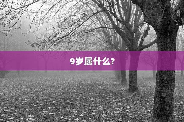 9岁属什么?