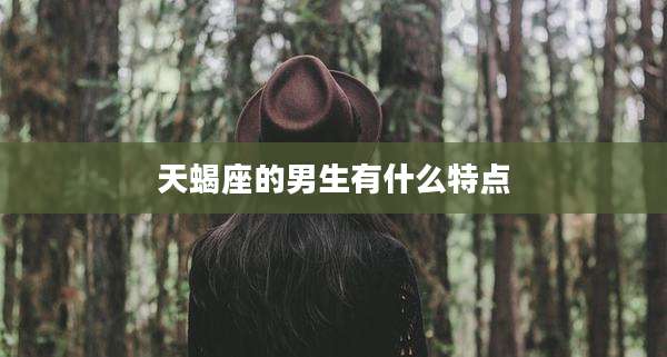 天蝎座的男生有什么特点
