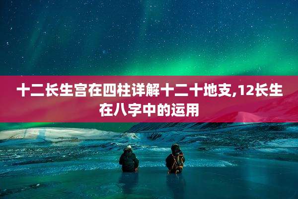 十二长生宫在四柱详解十二十地支,12长生在八字中的运用