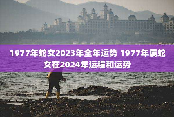 1977年蛇女2023年全年运势 1977年属蛇女在2024年运程和运势