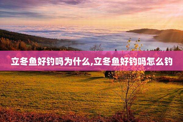 立冬鱼好钓吗为什么,立冬鱼好钓吗怎么钓