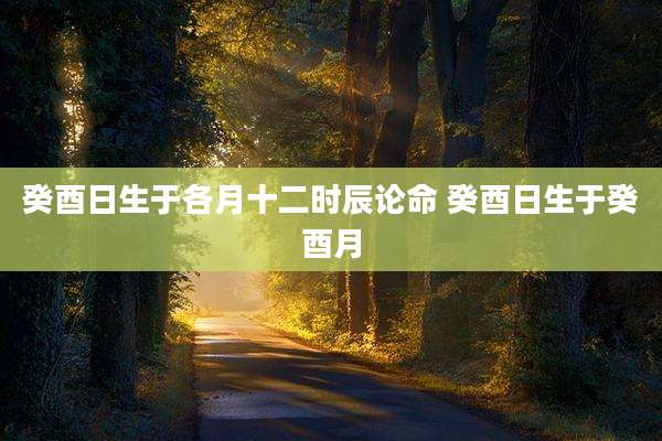 癸酉日生于各月十二时辰论命 癸酉日生于癸酉月