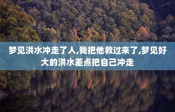 梦见洪水冲走了人,我把他救过来了,梦见好大的洪水差点把自己冲走