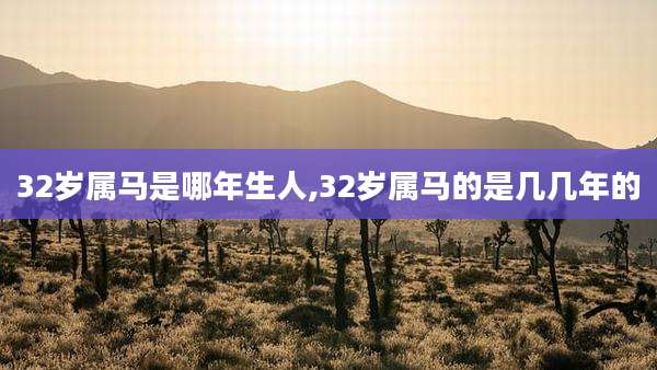 32岁属马是哪年生人,32岁属马的是几几年的