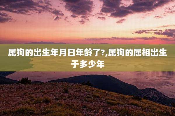属狗的出生年月日年龄了?,属狗的属相出生于多少年