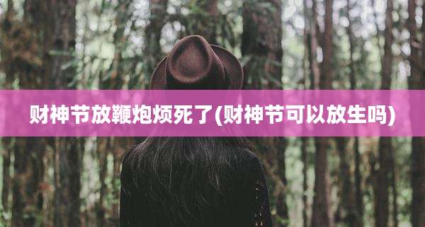财神节放鞭炮烦死了(财神节可以放生吗)
