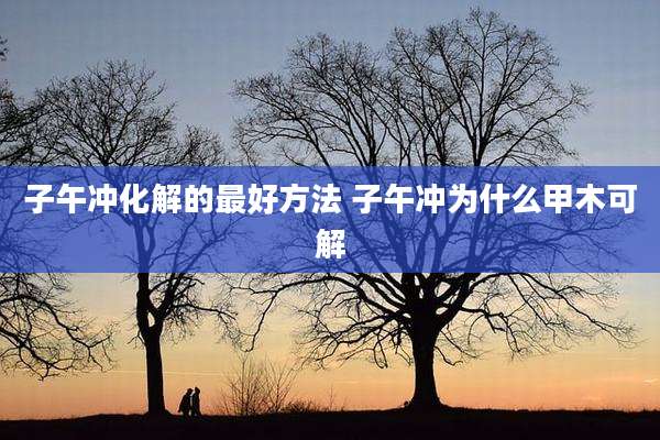 子午冲化解的最好方法 子午冲为什么甲木可解