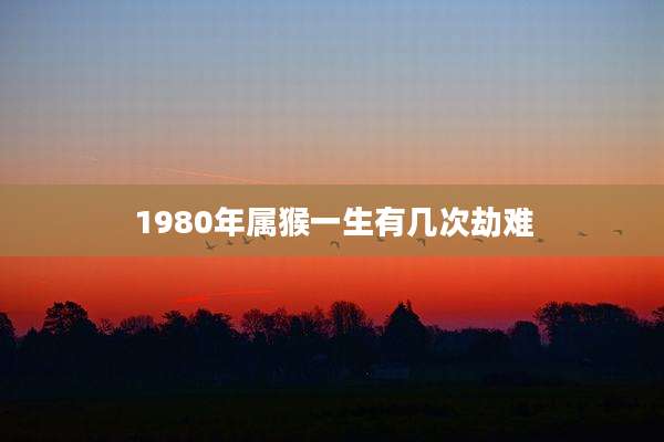 1980年属猴一生有几次劫难