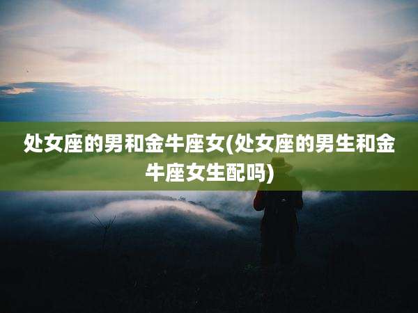 处女座的男和金牛座女(处女座的男生和金牛座女生配吗)