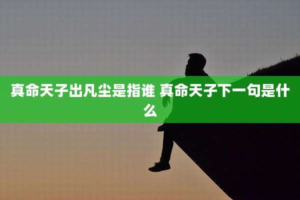 真命天子出凡尘是指谁 真命天子下一句是什么