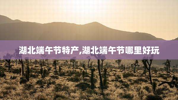 湖北端午节特产,湖北端午节哪里好玩