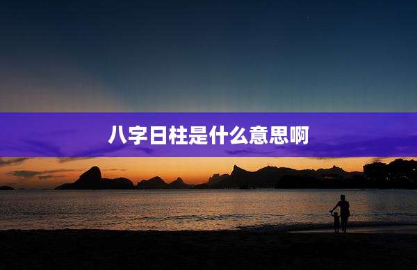 八字日柱是什么意思啊
