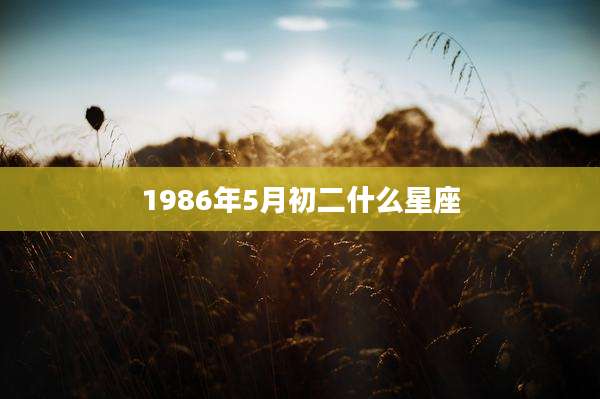 1986年5月初二什么星座