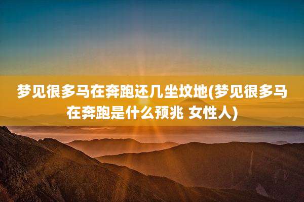 梦见很多马在奔跑还几坐坟地(梦见很多马在奔跑是什么预兆 女性人)