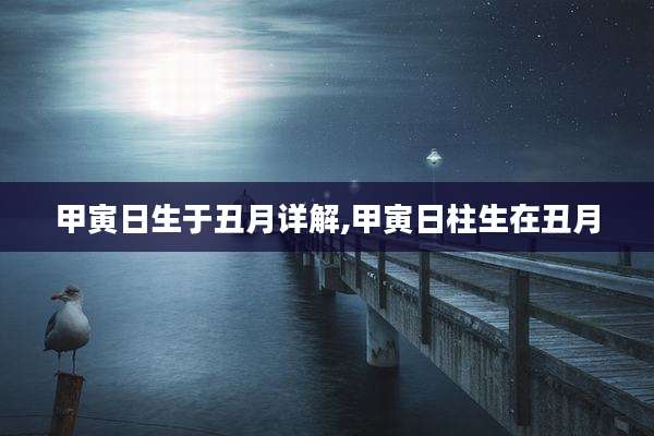 甲寅日生于丑月详解,甲寅日柱生在丑月