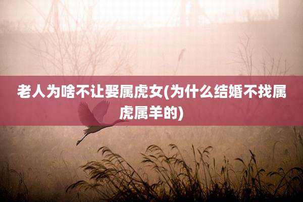 老人为啥不让娶属虎女(为什么结婚不找属虎属羊的)