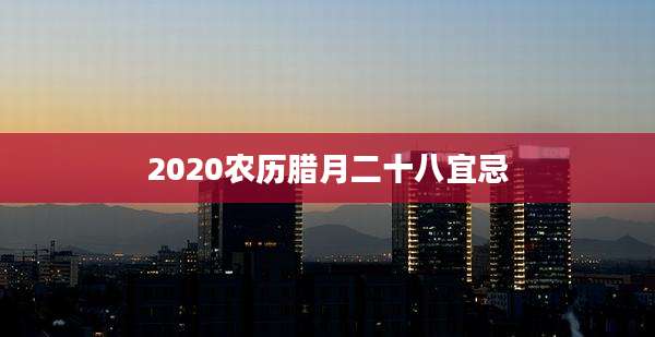 2020农历腊月二十八宜忌
