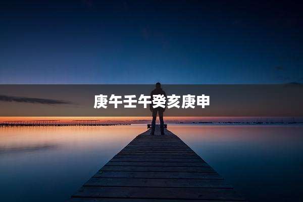 庚午壬午癸亥庚申
