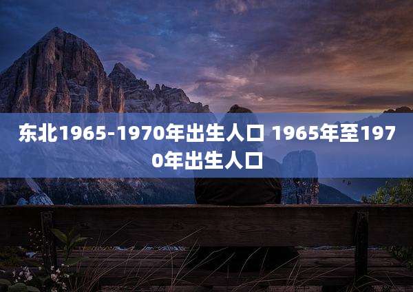 东北1965-1970年出生人口 1965年至1970年出生人口