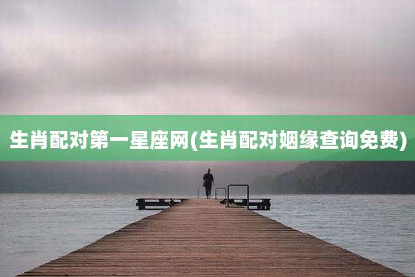 生肖配对第一星座网(生肖配对姻缘查询免费)