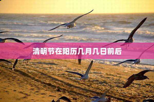 清明节在阳历几月几日前后