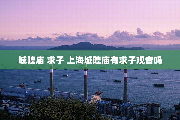 城隍庙 求子 上海城隍庙有求子观音吗